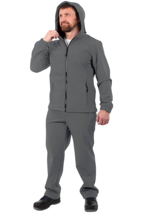 Костюм «КОС 855.2» софтшелл флис-мембрана серый